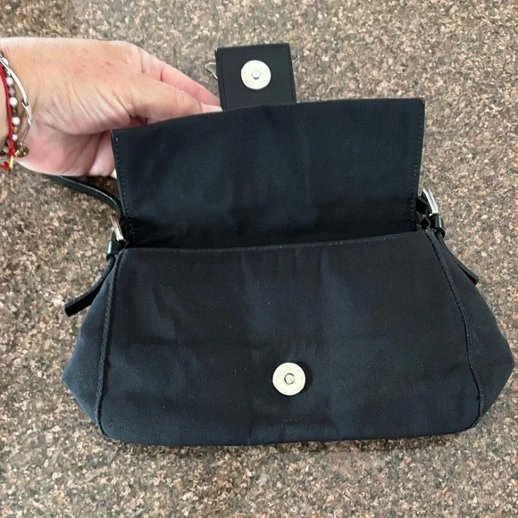 Ramon Tenza Ladies Black Shoulder Bag Turquoise Starfish Bag - Picture 4 of 8